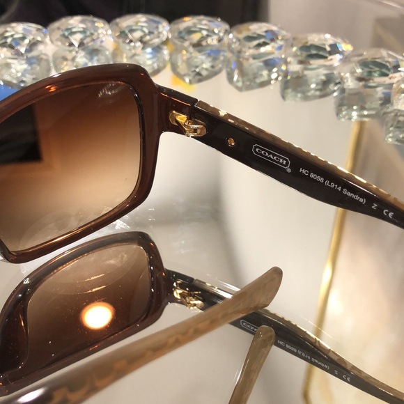 NWOT Coach Chic Brown/Gold Sunglasses - Picture 5 of 5